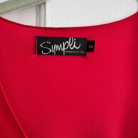 Sympli Asymmetrical Red Dress - Picture 5 of 5